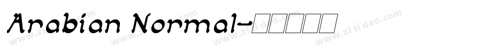 Arabian Normal字体转换